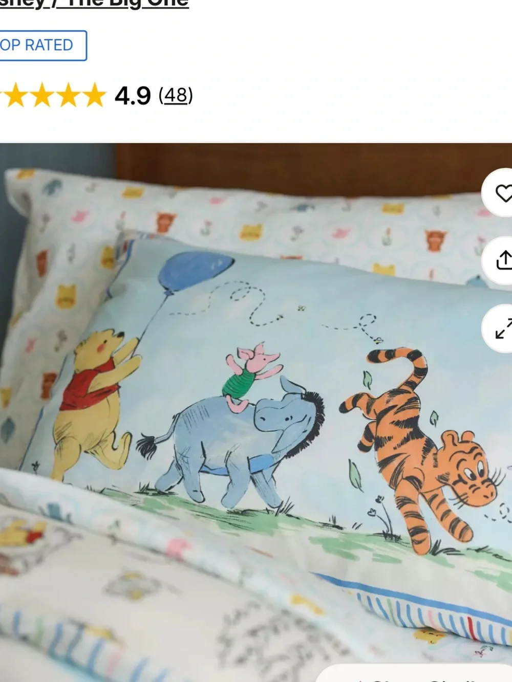 Disney Winnie the Pooh 2-Piece Comforter Set with Pooh Accent Pillow